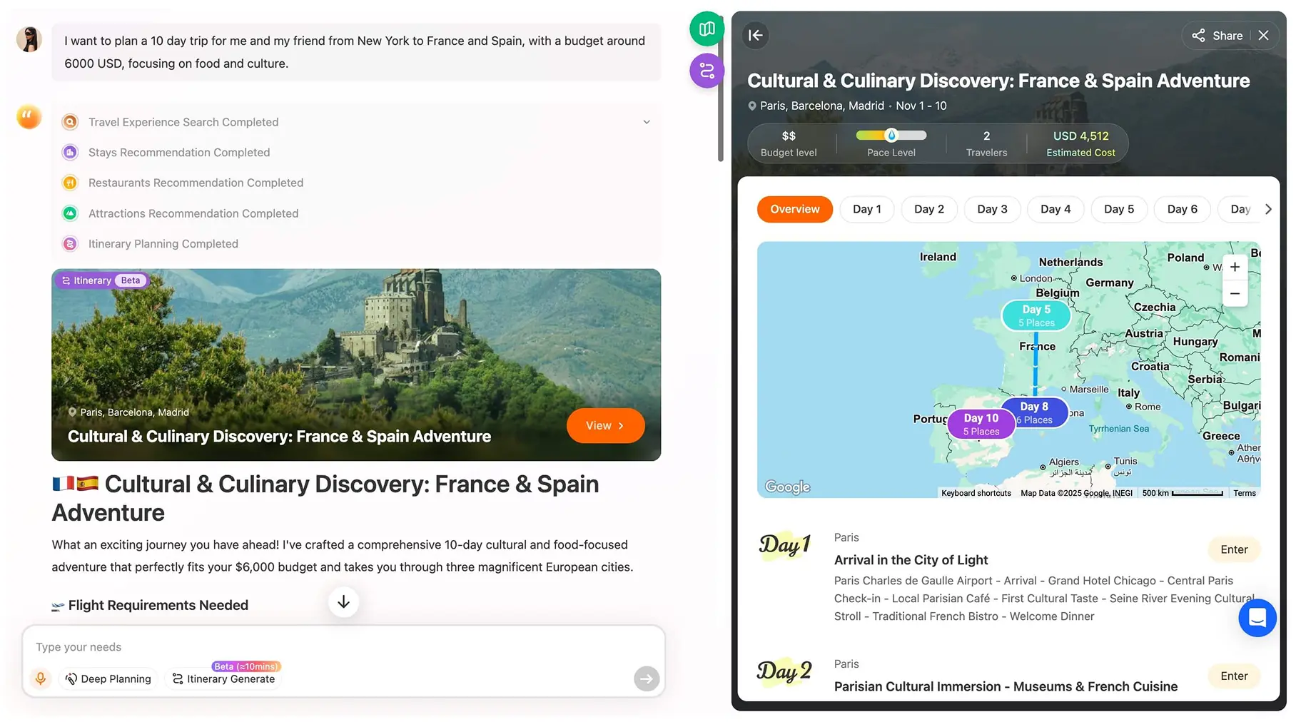 itinerary