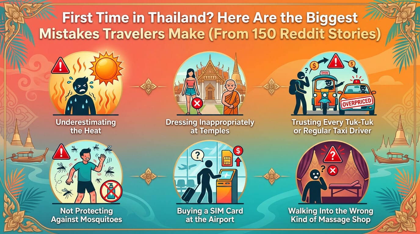 First Time in Thailand? Here Are the Biggest Mistakes Travelers Make (From 150 Reddit Stories)