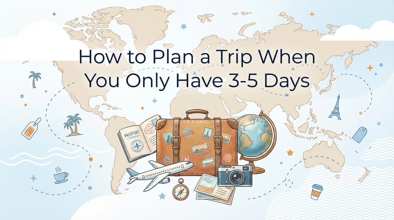 How to Plan a Trip When You Only Have 3–5 Days