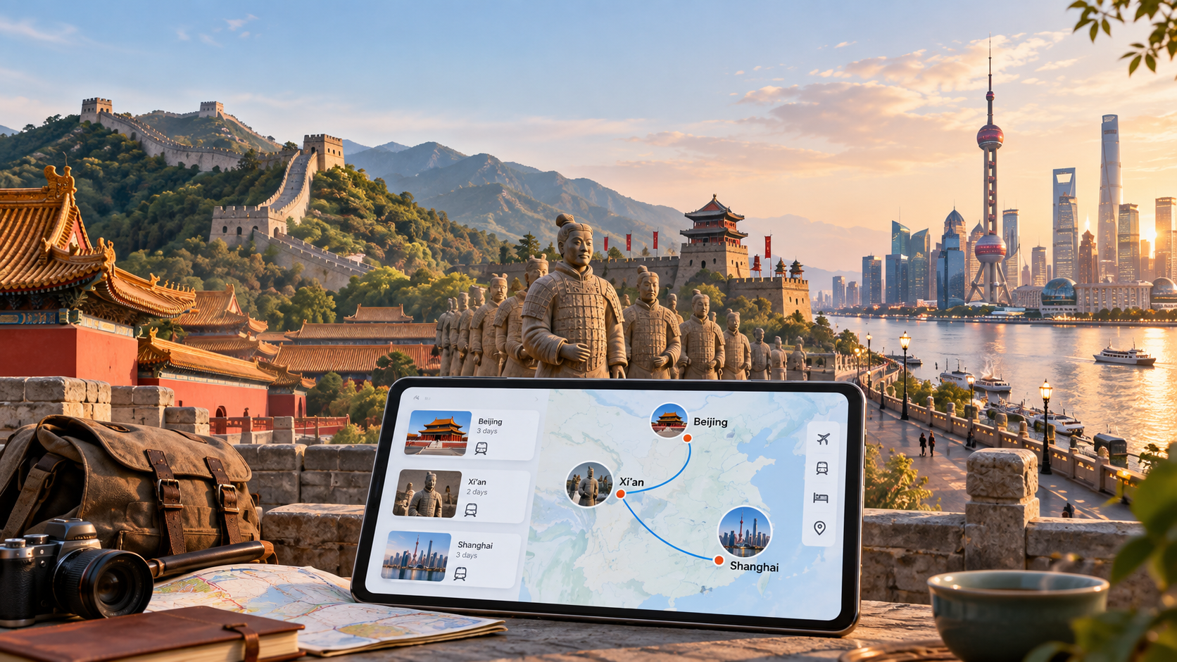 How to Plan a Classic Beijing → Xi’an → Shanghai China Trip with an AI Trip Planner